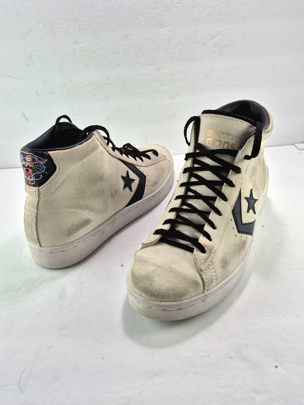 Converse CONS Pro Leather Mid Al Davis Court Pack Suede Sneakers Rare Retro B/W